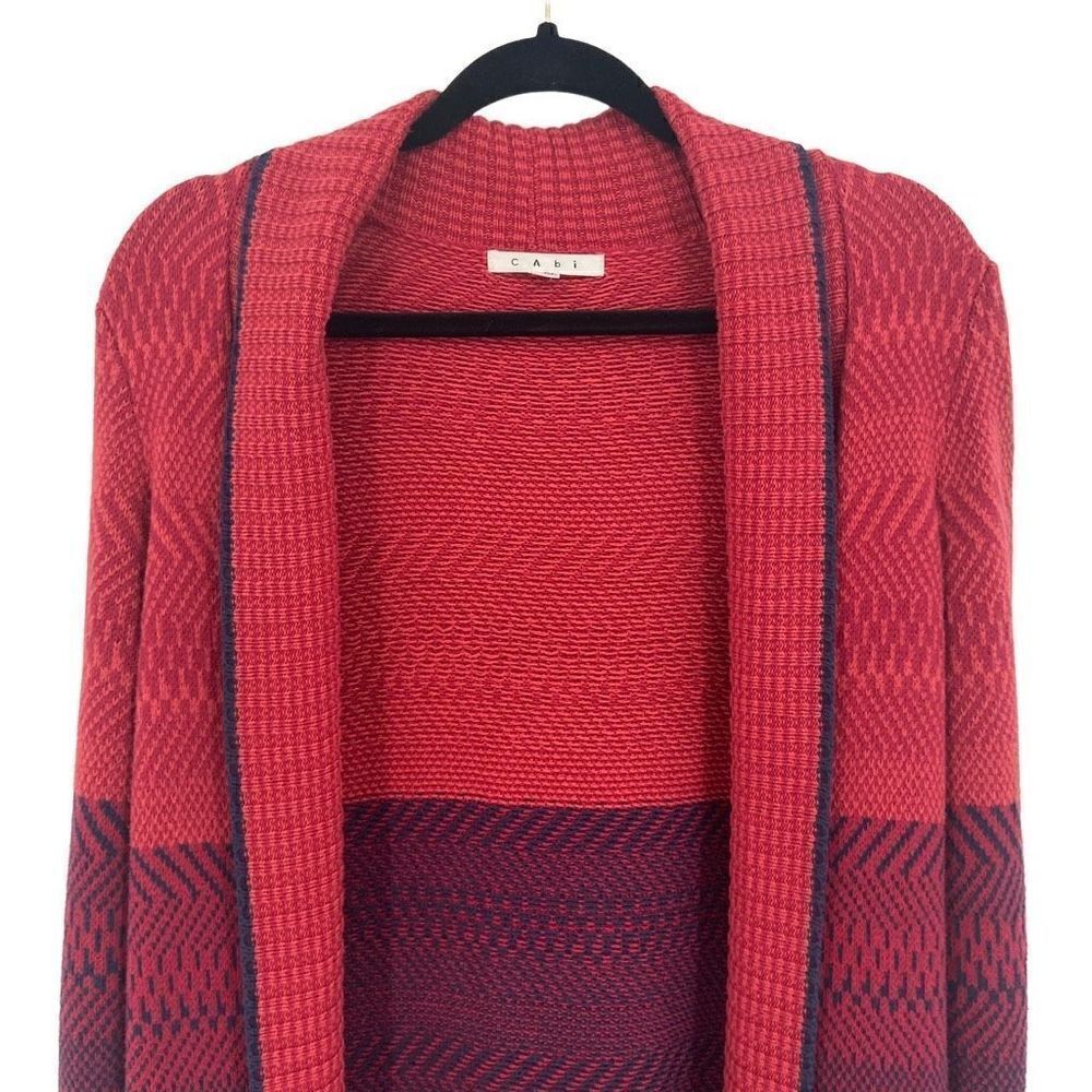 Cabi Red Joy Open Front Cardigan Sweater Red Small‎ - Picture 3 of 9